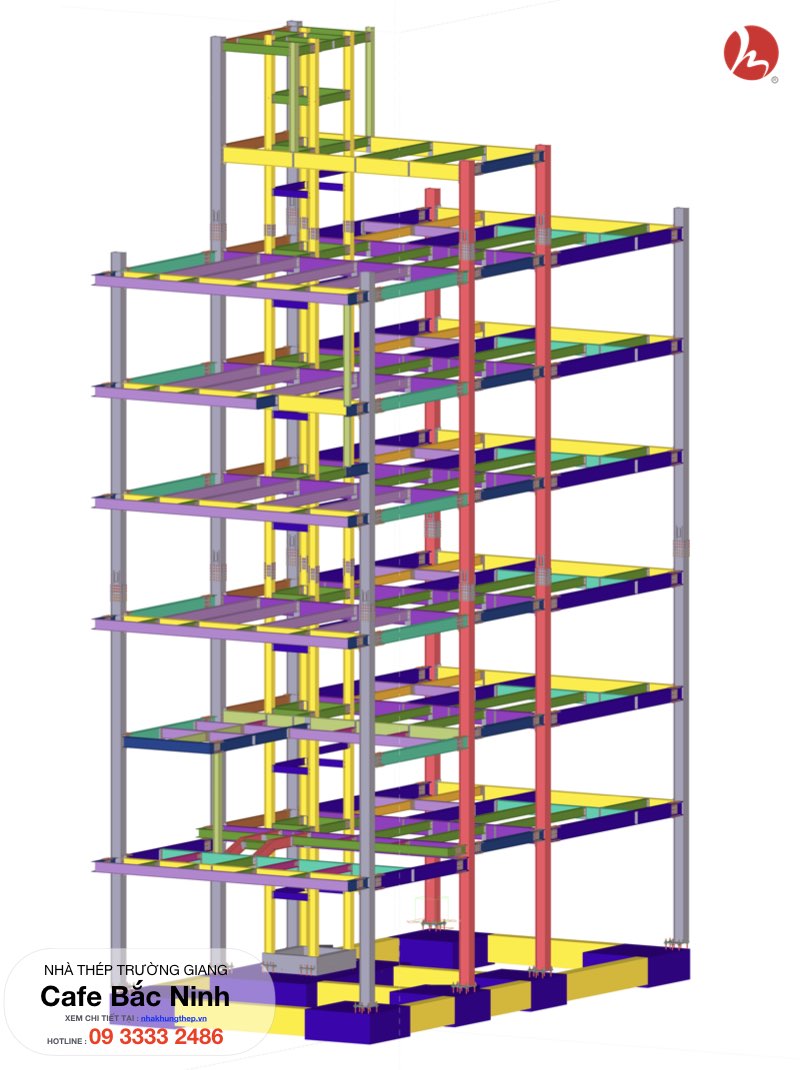 mô hình kết cấu nhà khung thép