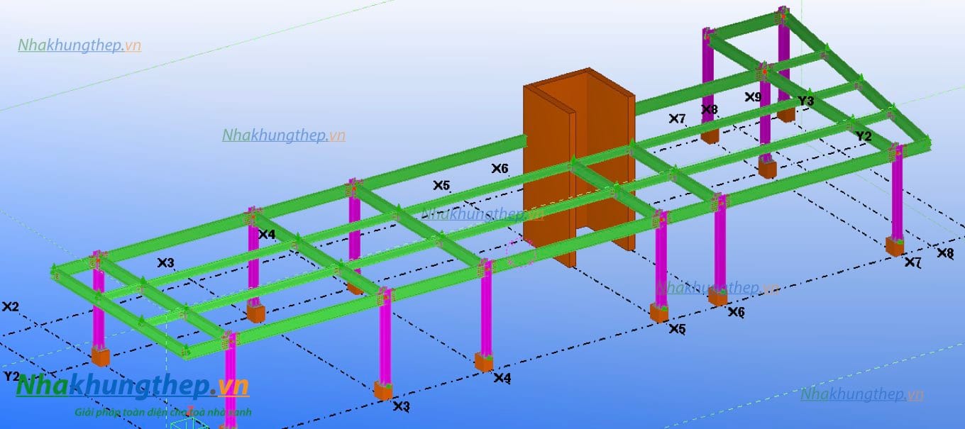 thiết kế Giải pháp khung thép tiền chế
