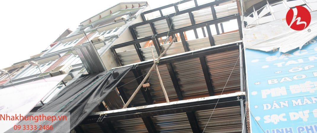 nhà khung thép liên hợp cao tầng