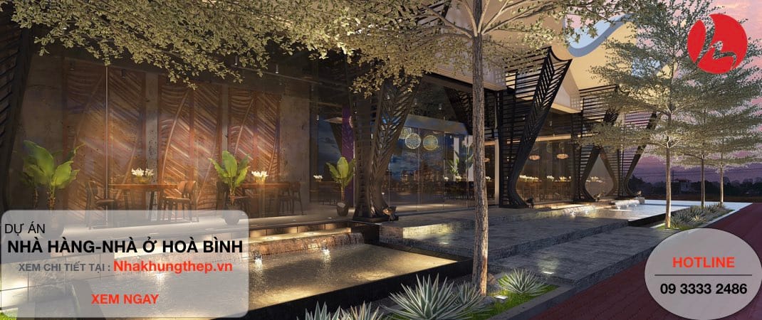 dự án nhà khung thép Hòa Bình 01