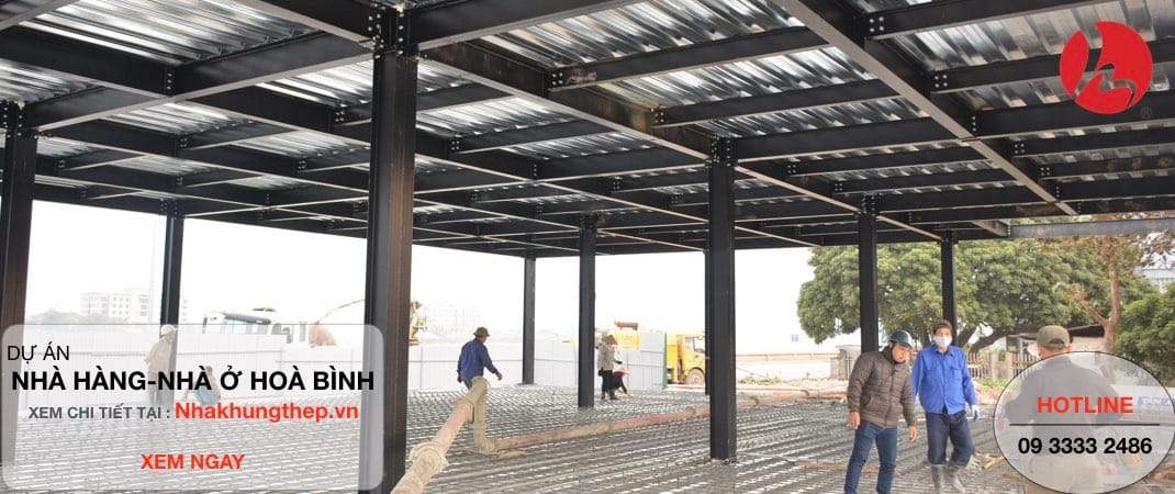 nhà khung thép dân dụng do Trường Giang thi công