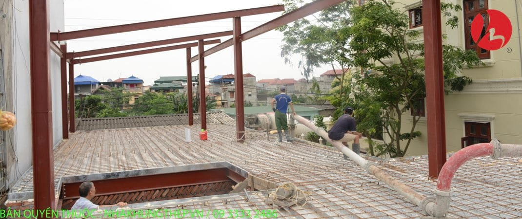 THI CÔNG KHUNG NHÀ TRẺ CẦU ĐUỐNG