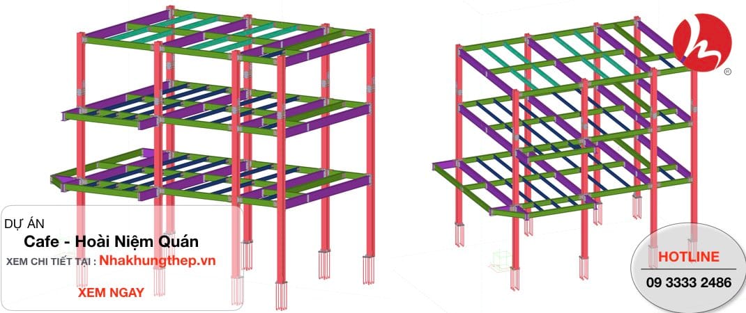 kết cấu Cafe - Hoài Niệm Quán