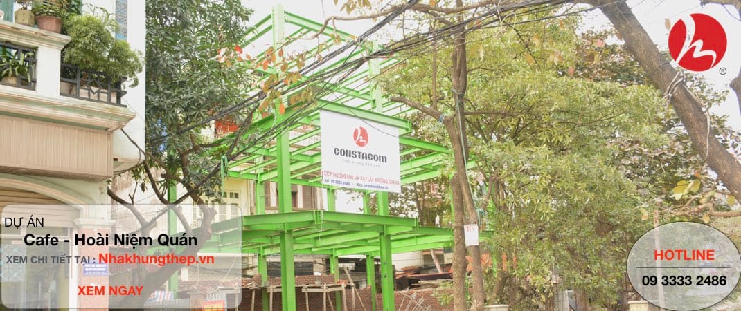 Phần khung nhà thép - Hoài Niệm Quán lên hình