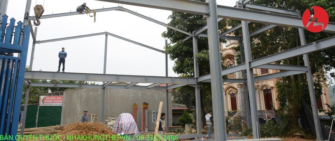 Quá trình lắp đặt kết cấu thép tiền chế