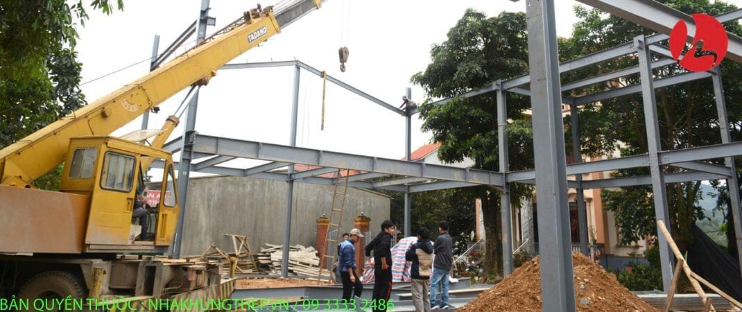 Quá trình lắp đặt kết cấu thép tiền chế 01