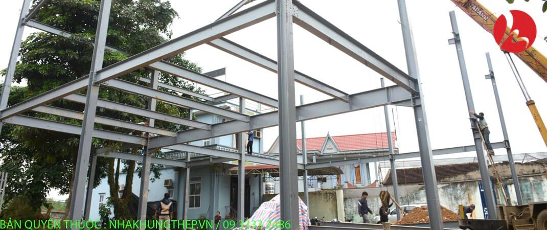 Quá trình lắp đặt kết cấu thép tiền chế 02