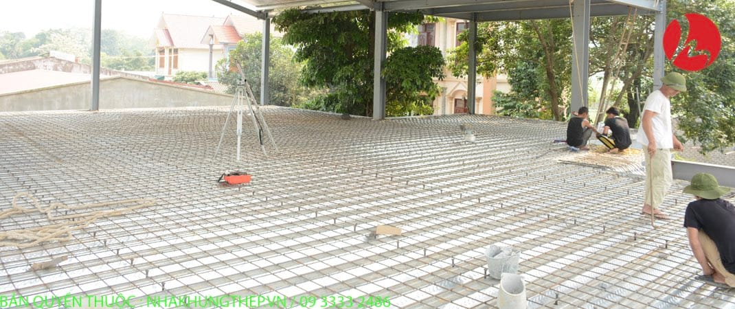 Quá trình lắp đặt kết cấu thép tiền chế sàn Deck