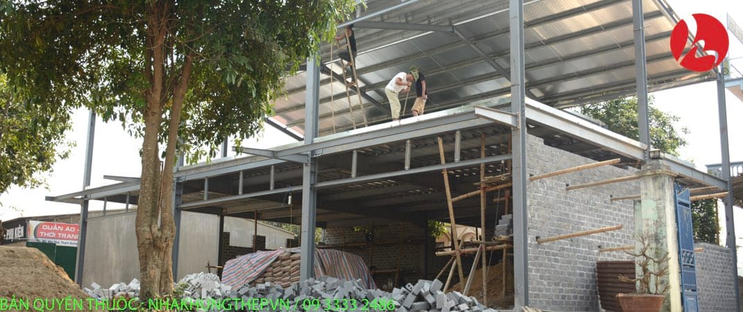 Quá trình lắp đặt kết cấu thép tiền chế - sàn deck