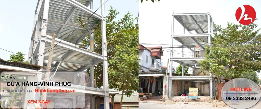 Cột, dầm, sàn nhà thép tiền chế 01