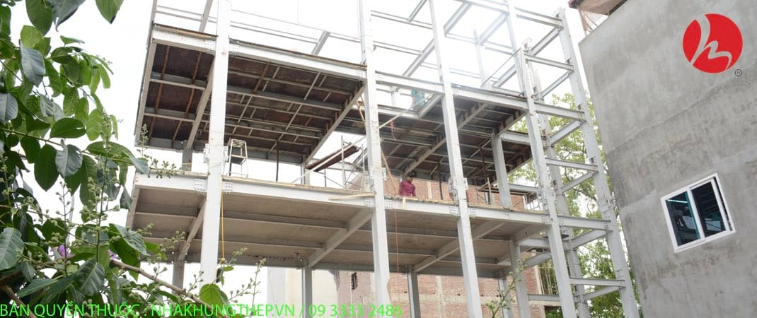 Quy trình thi công lắp đặt khung thép: