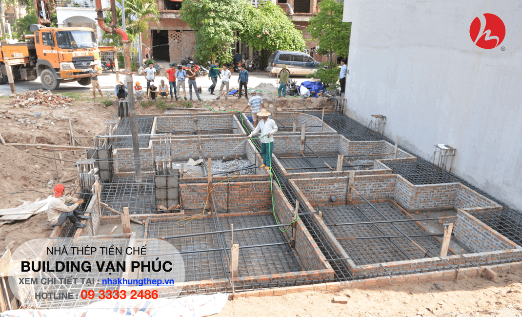 móng dùng cho nhà khung thép 02