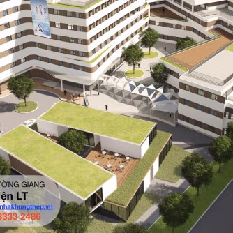 Thiết kế nhà khung thép bệnh viện Vĩnh Phúc