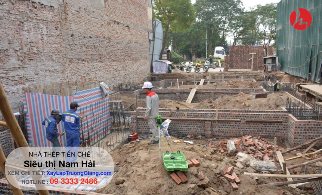 Nhà khung thép - Thiết kế siêu thị Nam Hải