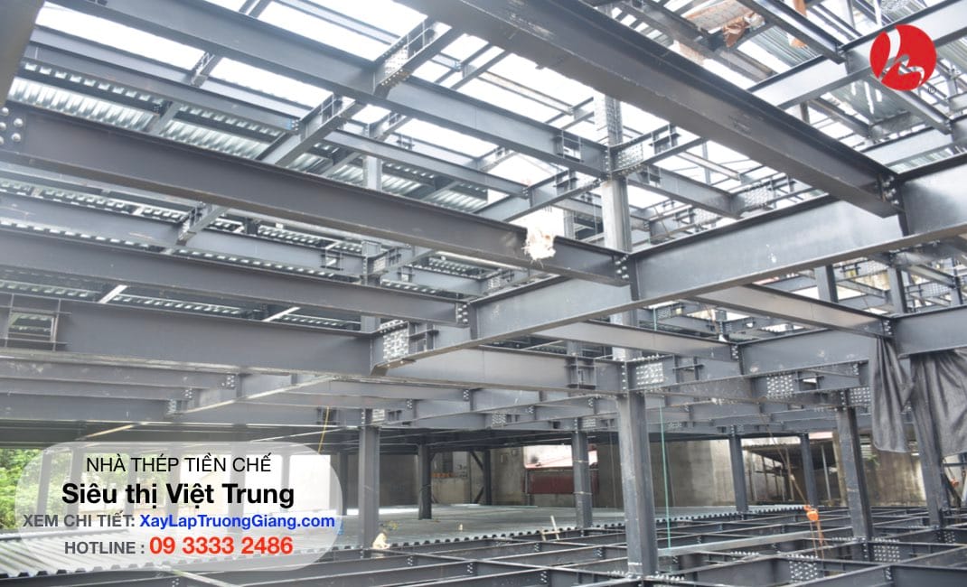 nhà khung thép siêu thị Việt Trung 02