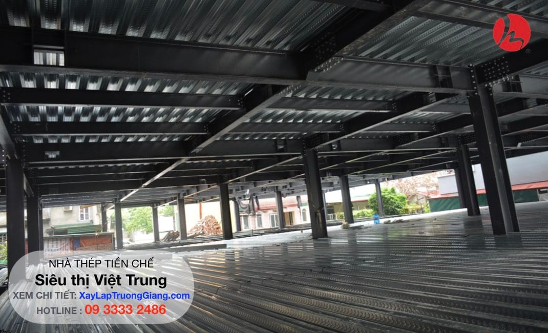nhà khung thép siêu thị Việt Trung 03