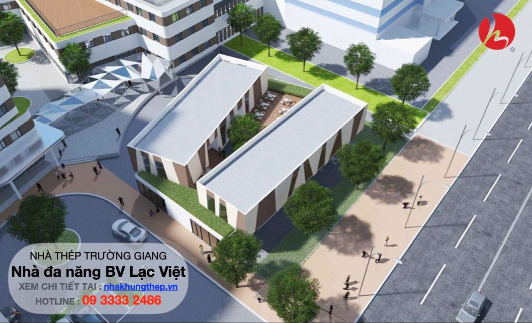 phối cảnh nhà đa năng bệnh viện Lạc Việt