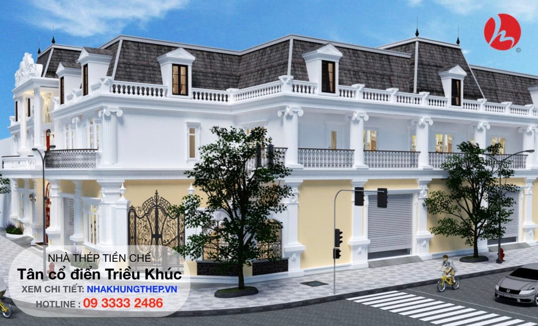 Nhà khung thép tân cổ điển Triều Khúc
