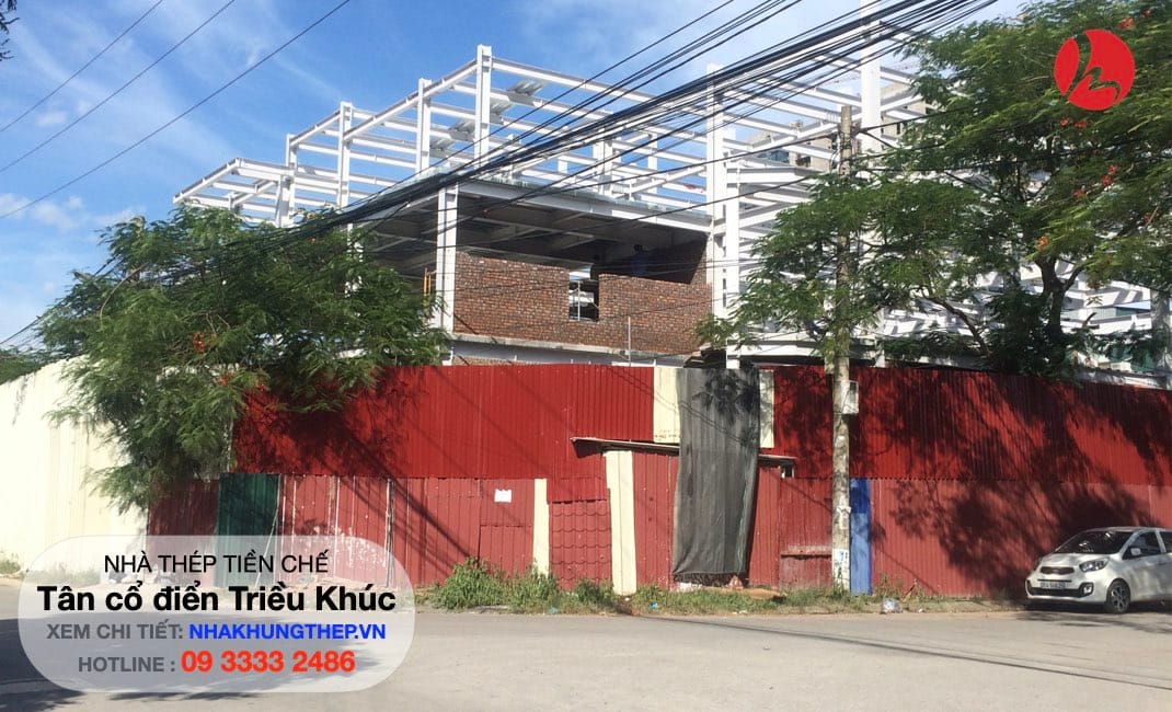 Tổng thể khung kết cấu nhà khung thép tiền chế