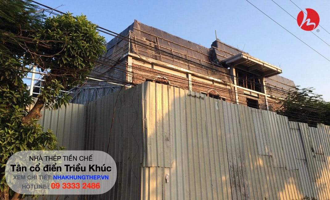 Tổng thể khung kết cấu nhà khung thép tiền chế