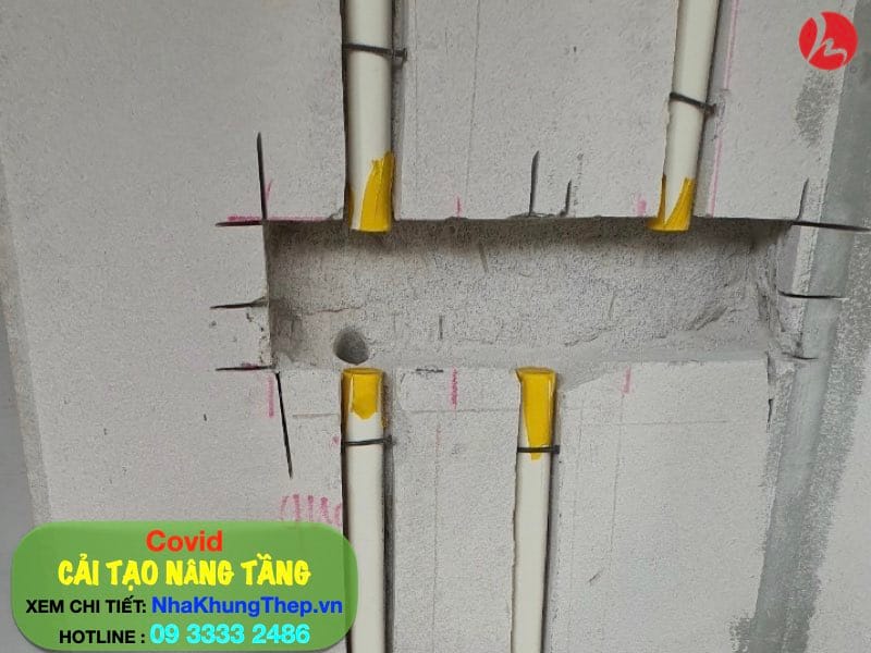 Chạy điện cho tường bê tông khí ALC