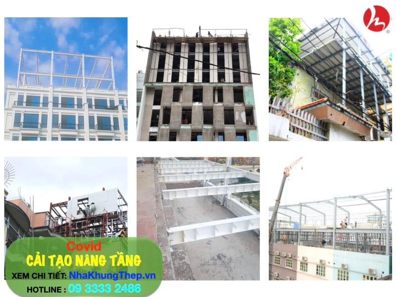 Cải tạo nâng tầng nhà bằng nhà khung thép