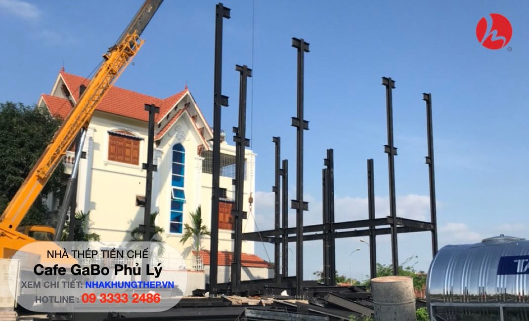 Lắp đặt phần khung nhà khung thép