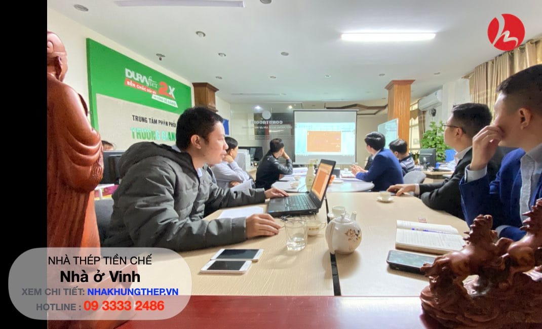 Họp triển khai dự án nhà khung thép kết hợp tấm bê tông alc