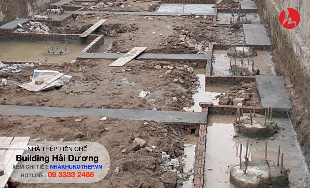 móng nhà khung thép Hải Dương
