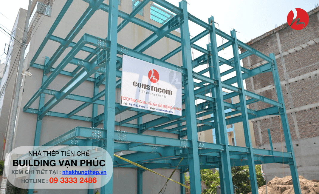 Bản vẽ nhà khung thép 3 tầng