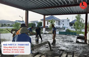 Bê tông được bơm liên tục, đảm bảo độ kết dính và độ bền của kết cấu chịu lực