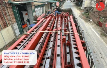 Hình ảnh cấu kiện được xe vận chuyển đến công trường