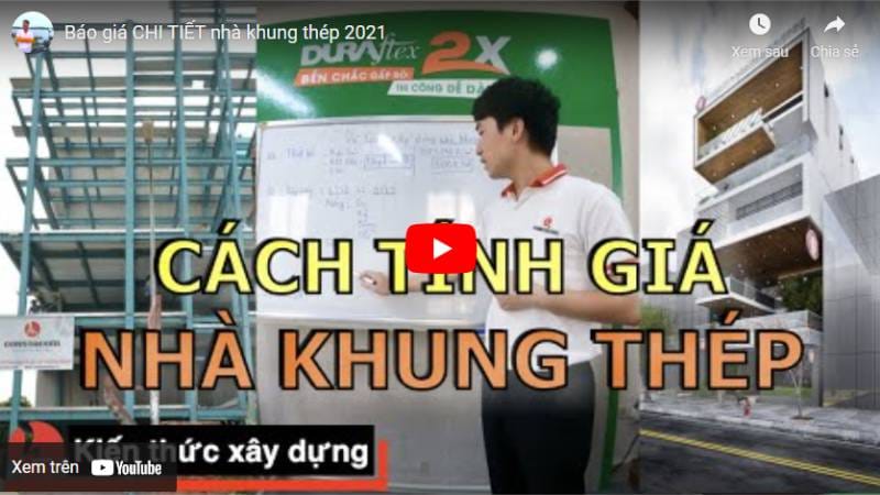 Chi phí xây dựng nhà khung thép