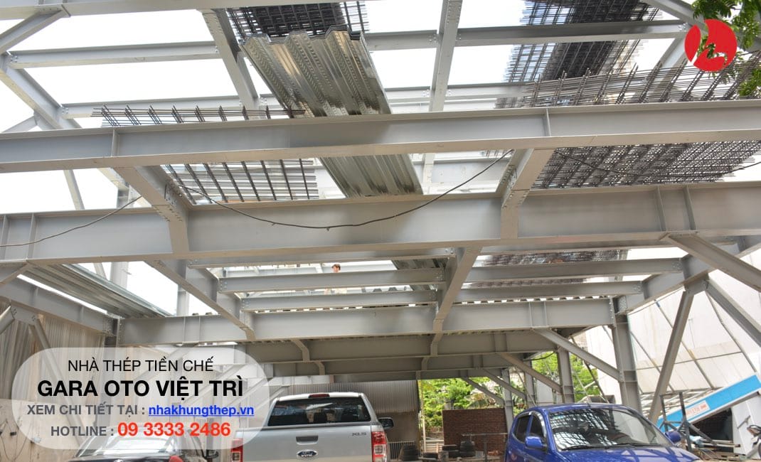 kết cấu khung thép thi công sàn deck