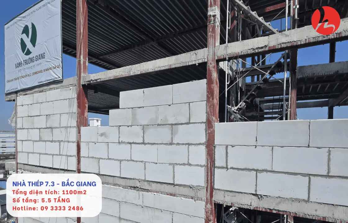 Giai đoạn đắp bê tông ALC