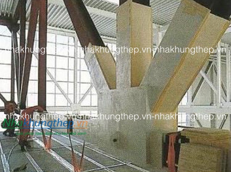 chống cháy cho nhà khung thép Các công trình nhà khung thép nào cần chống cháy