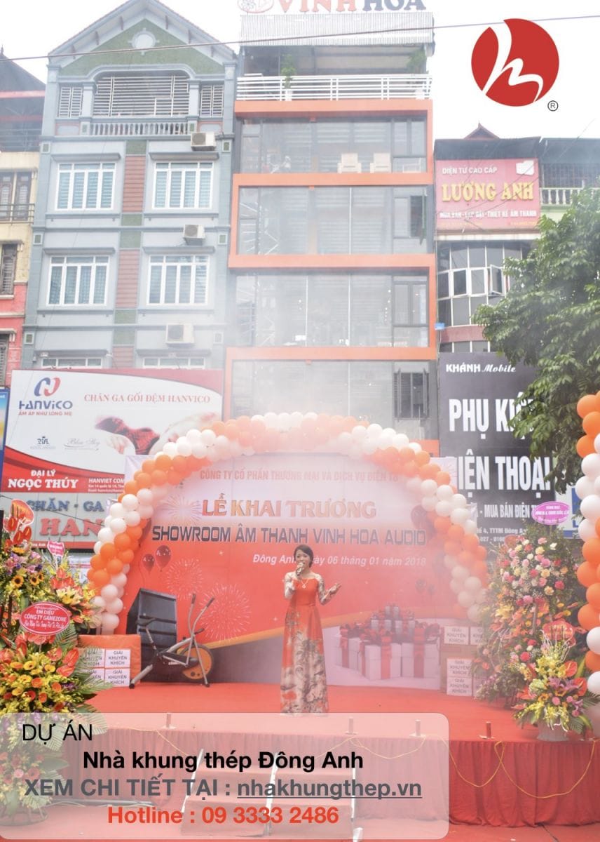 khai trương dự án nhà khung thép đông anh