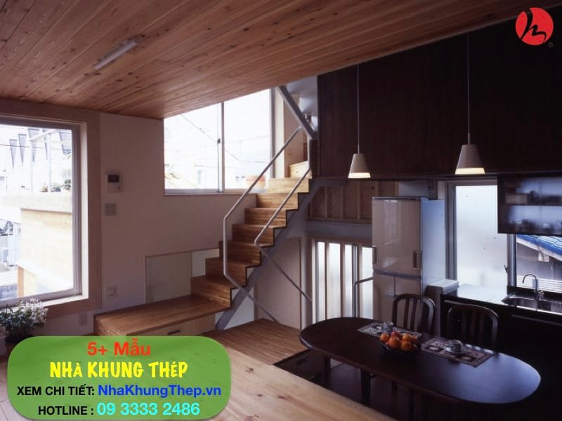 không gian nội thất nhà khung thép dân dụng số 03