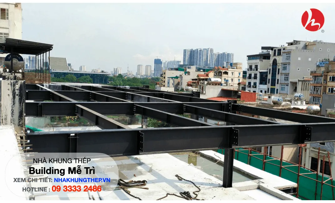 Quá trình lắp dựng phần khung cho dự án