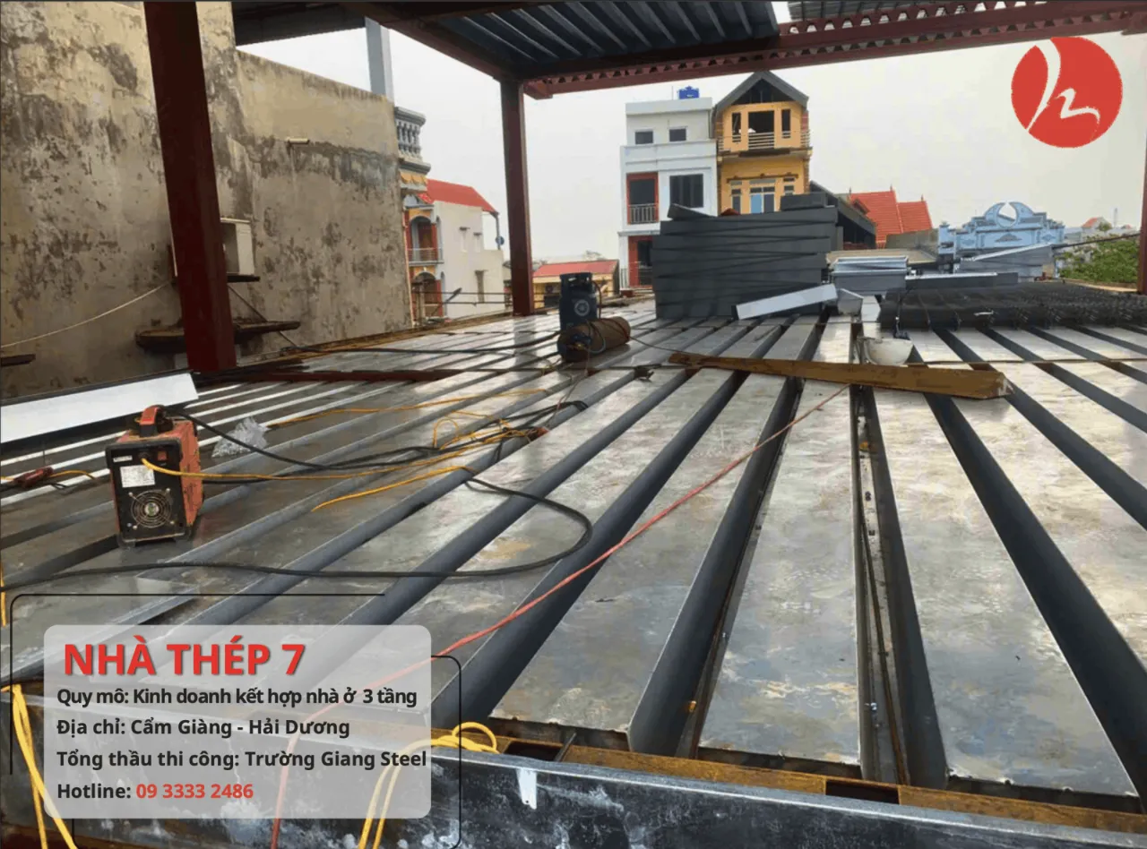 Quá trình lắp đặt sàn deck sóng cao tại công trình