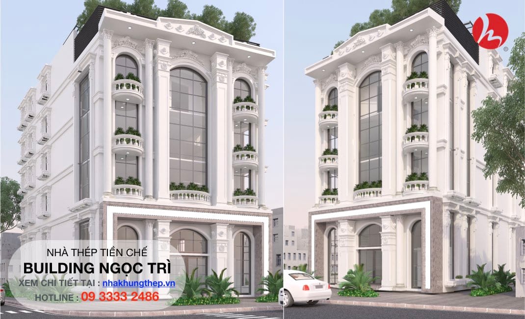 NHÀ THÉP TIỀN CHẾ - BUILDING NGỌC TRÌ LONG BIÊN