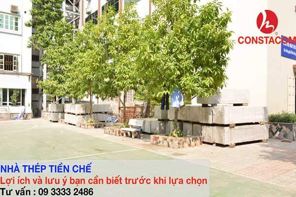 Xây nhà tiền chế giá rẻ kết hợp với vật liệu khác