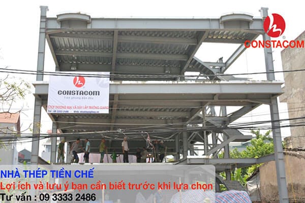 Xây nhà bằng thép tiền chế giá rẻ tăng không gian sử dụng