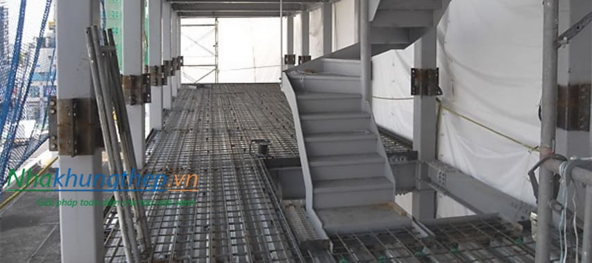 sàn Deck nhà khung thép dân dụng