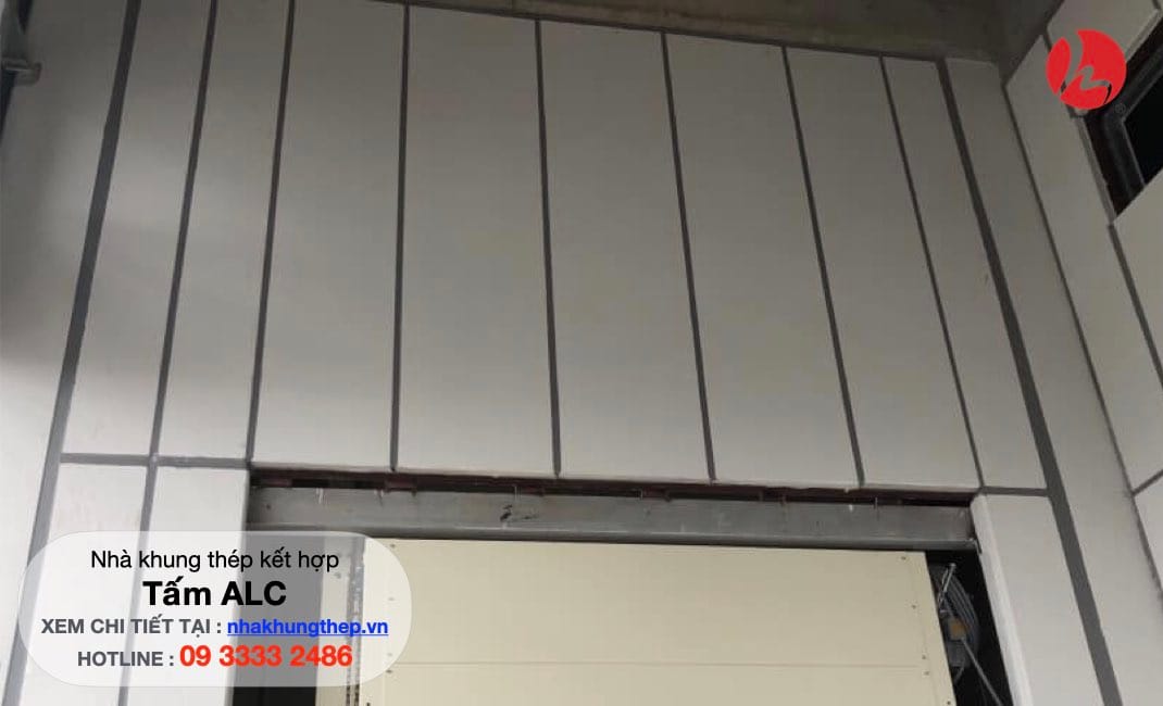 tấm ALC thi công nhà khung thép