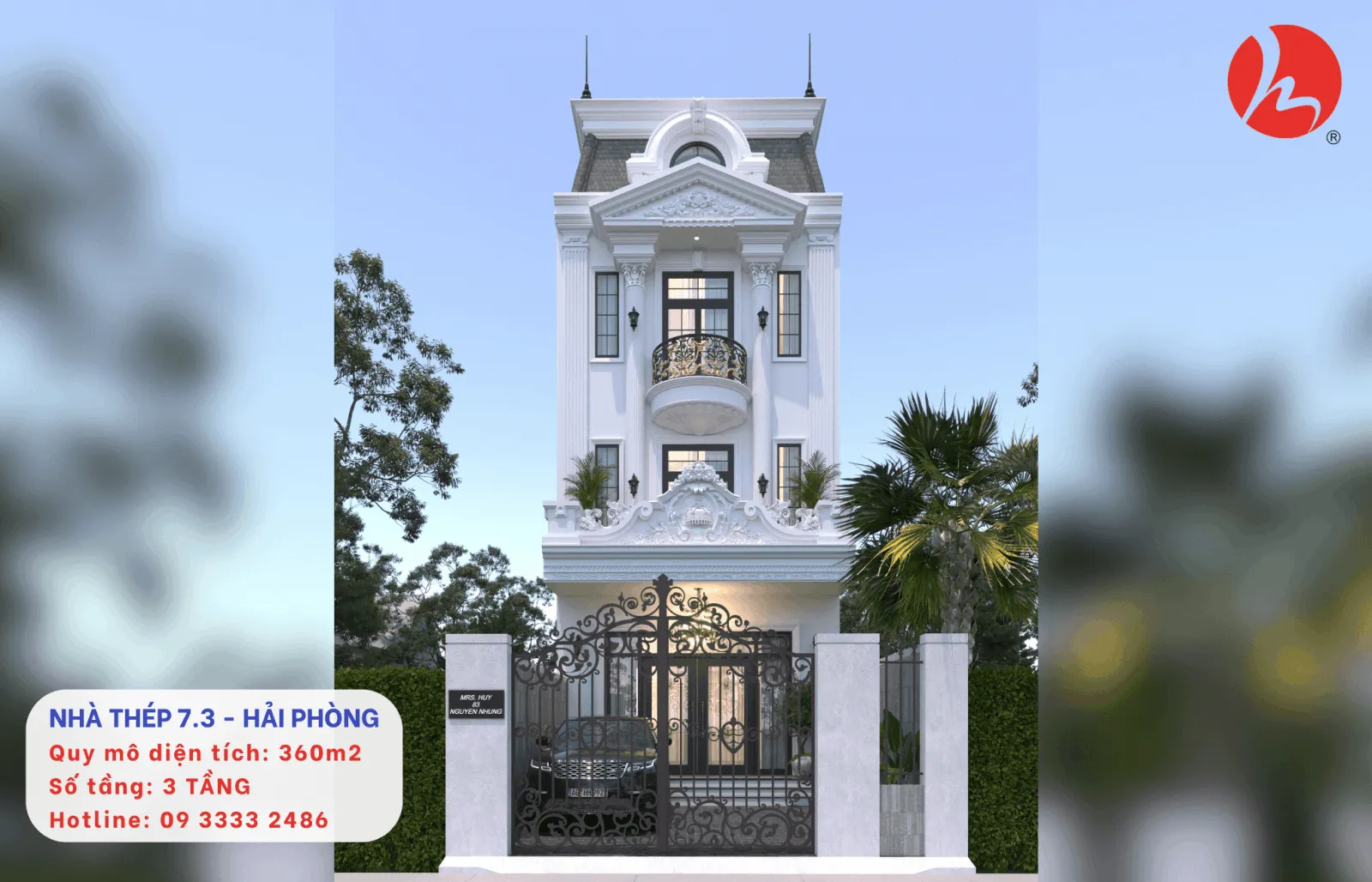 Dự án nhà khung thép 3 tầng tại Hải Phòng