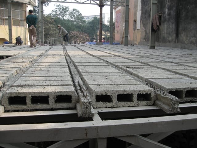 Mặt cắt ngang sàn lắp ghép Xuân Mai