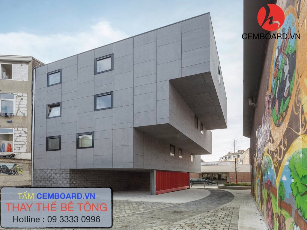 nhà khung thép cao tầng 01