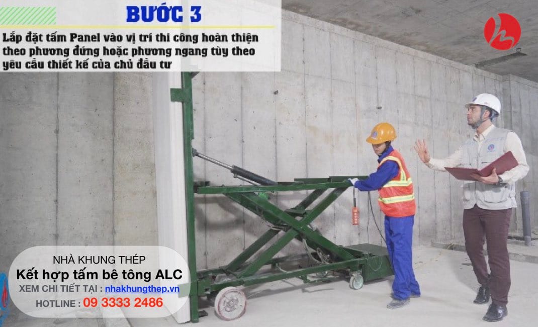 thi-cong-tam-alc-001 thi công tấm ALC vào nhà khung thép 01
