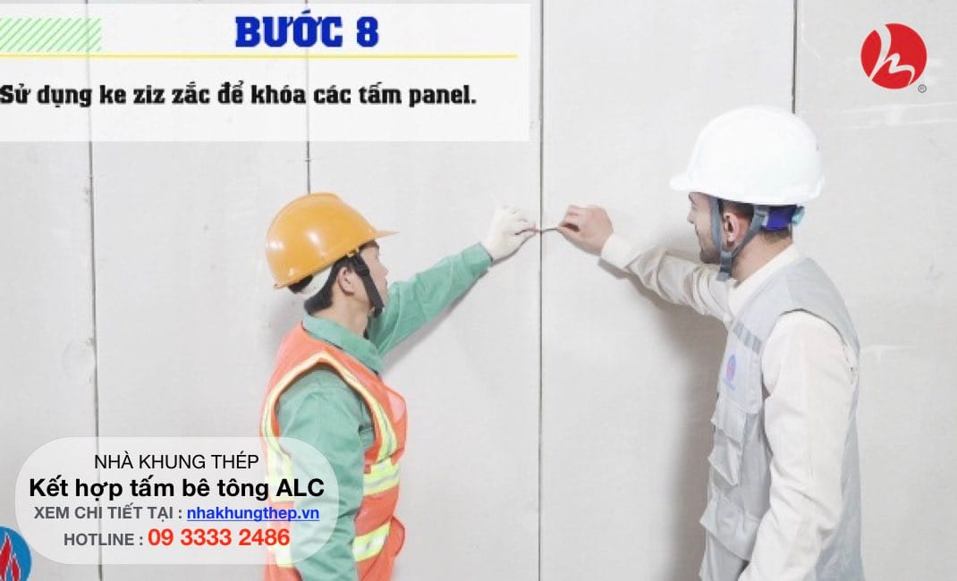thi-cong-tam-alc-004 thi công tấm ALC vào nhà khung thép